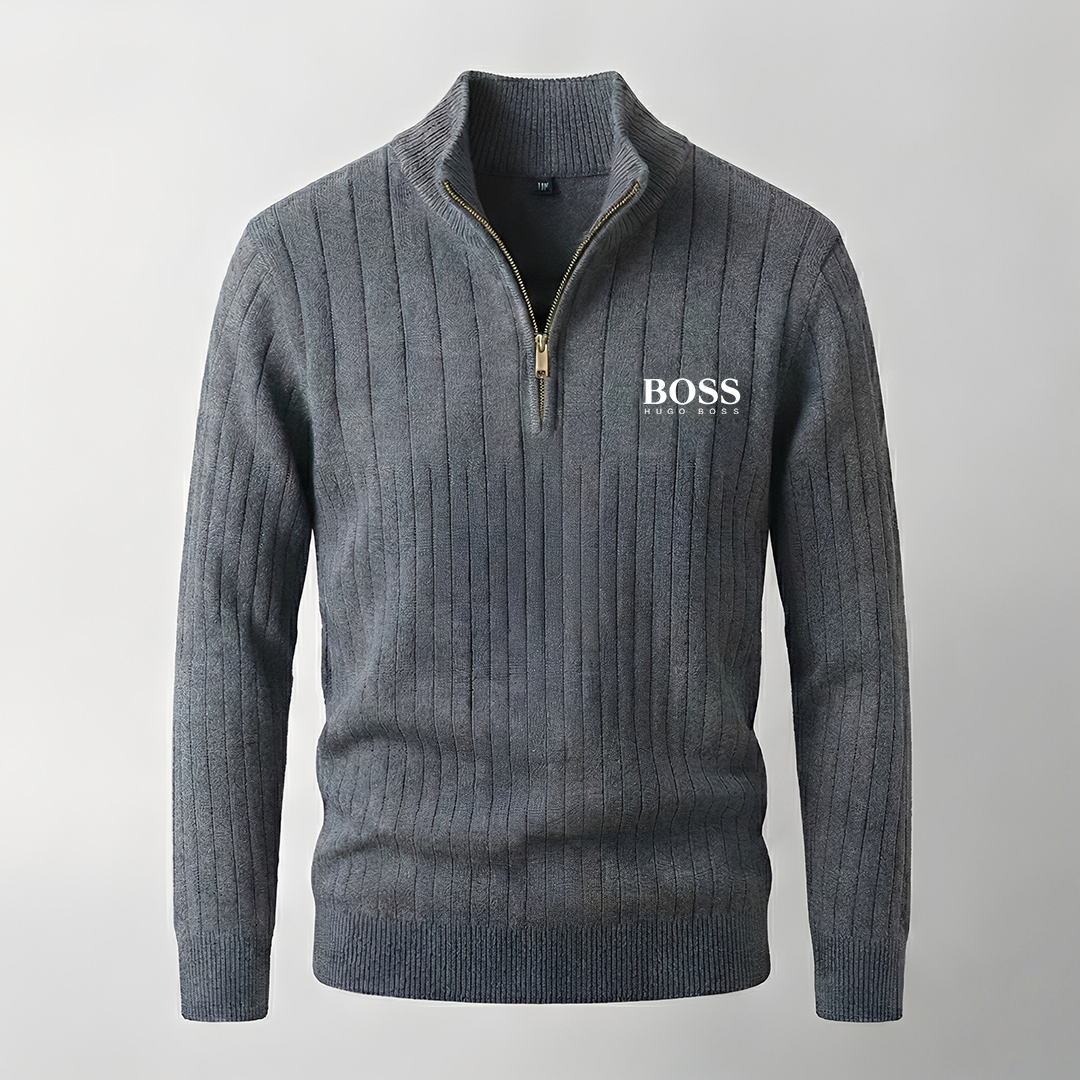 Hugo Boss Quarter-Zip Cotton Sweater