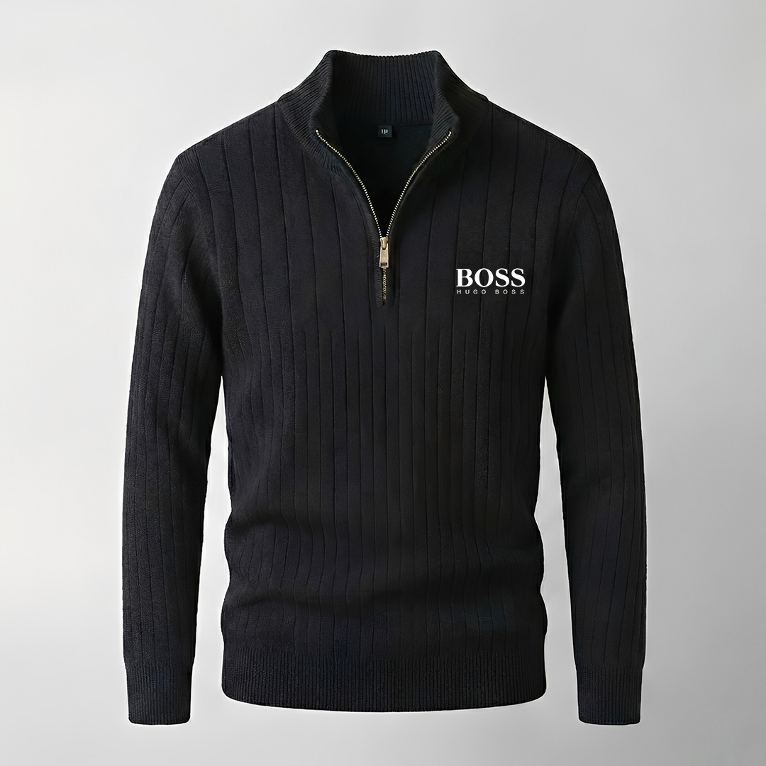 Hugo Boss Quarter-Zip Cotton Sweater