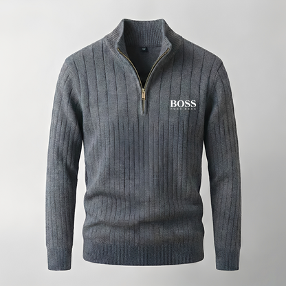 Hugo Boss Quarter-Zip Cotton Sweater