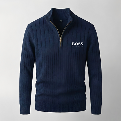 Hugo Boss Quarter-Zip Cotton Sweater