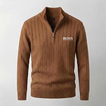 Hugo Boss Quarter-Zip Cotton Sweater